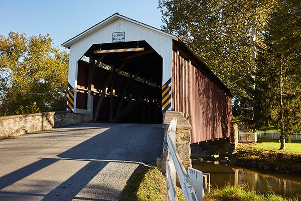 Erb’s Mill covered bridge in Lititz, PA